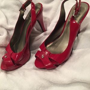 Red Women'S Cathy Slingback Platform Pumps